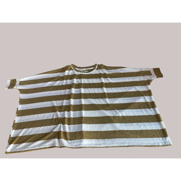 Over Sized Super Soft Knit Pullover by La Miel Size Small Striped  Sweater - Picture 2 of 8